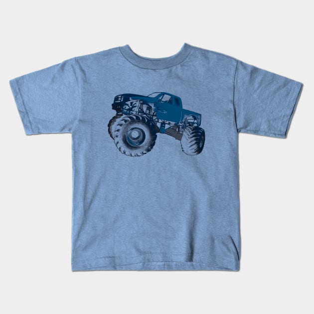 Monster Truck Lover Kids T-Shirt by digitaldoodlers